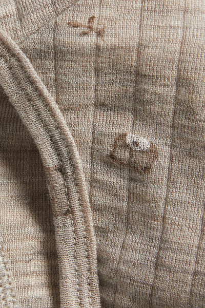 Baby beige teddy bear bonnet