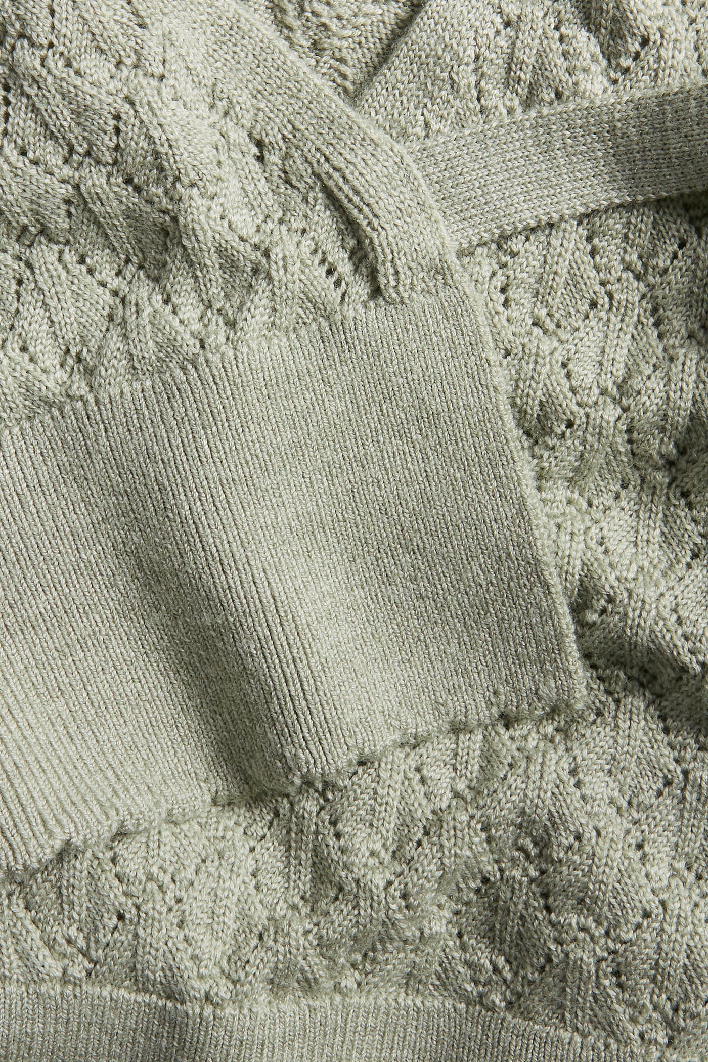 Women's green wool wrap cardigan