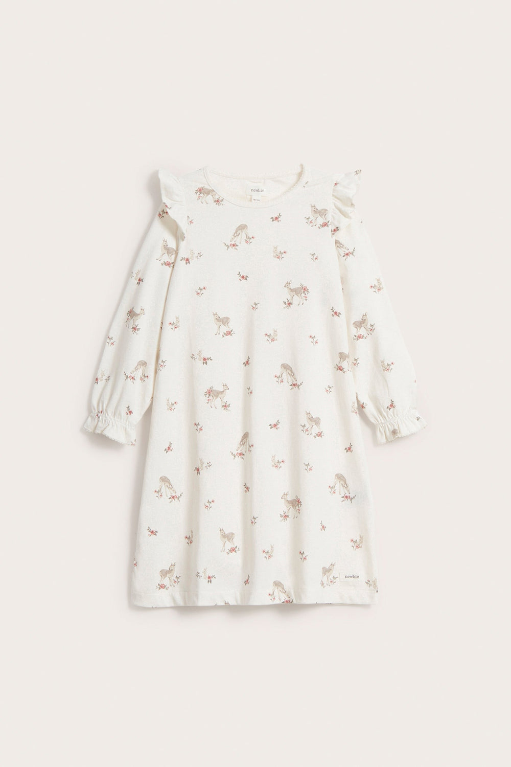 Kids white deer garden nightgown