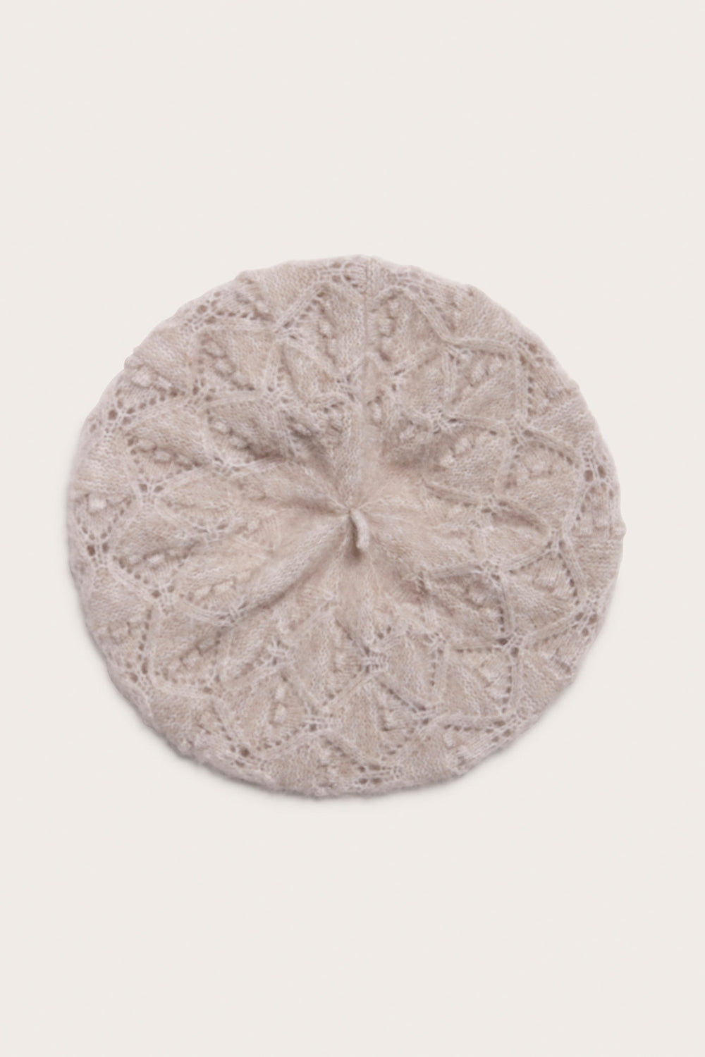 Women's beige knitted beret