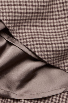 Womens brown checked mini skirt