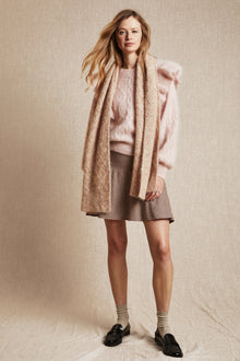 Womens brown checked mini skirt