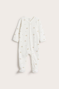 Baby white teddy bear sleepsuit