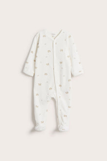 Baby white teddy bear sleepsuit