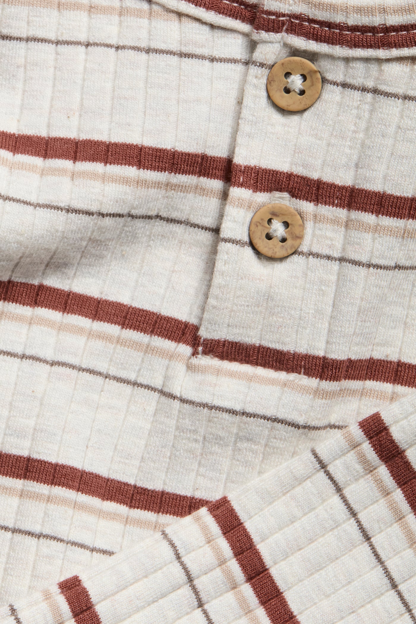 Baby beige ribbed striped bodysuit