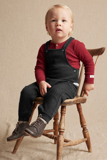 Baby grey patterned dungarees