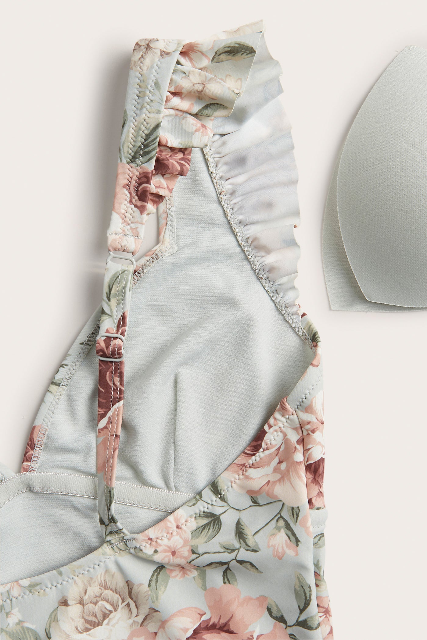 Women's blue floral swimsuit