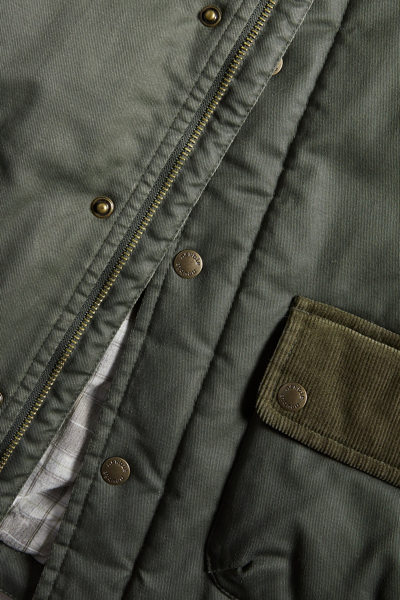 Kids green waxed jacket