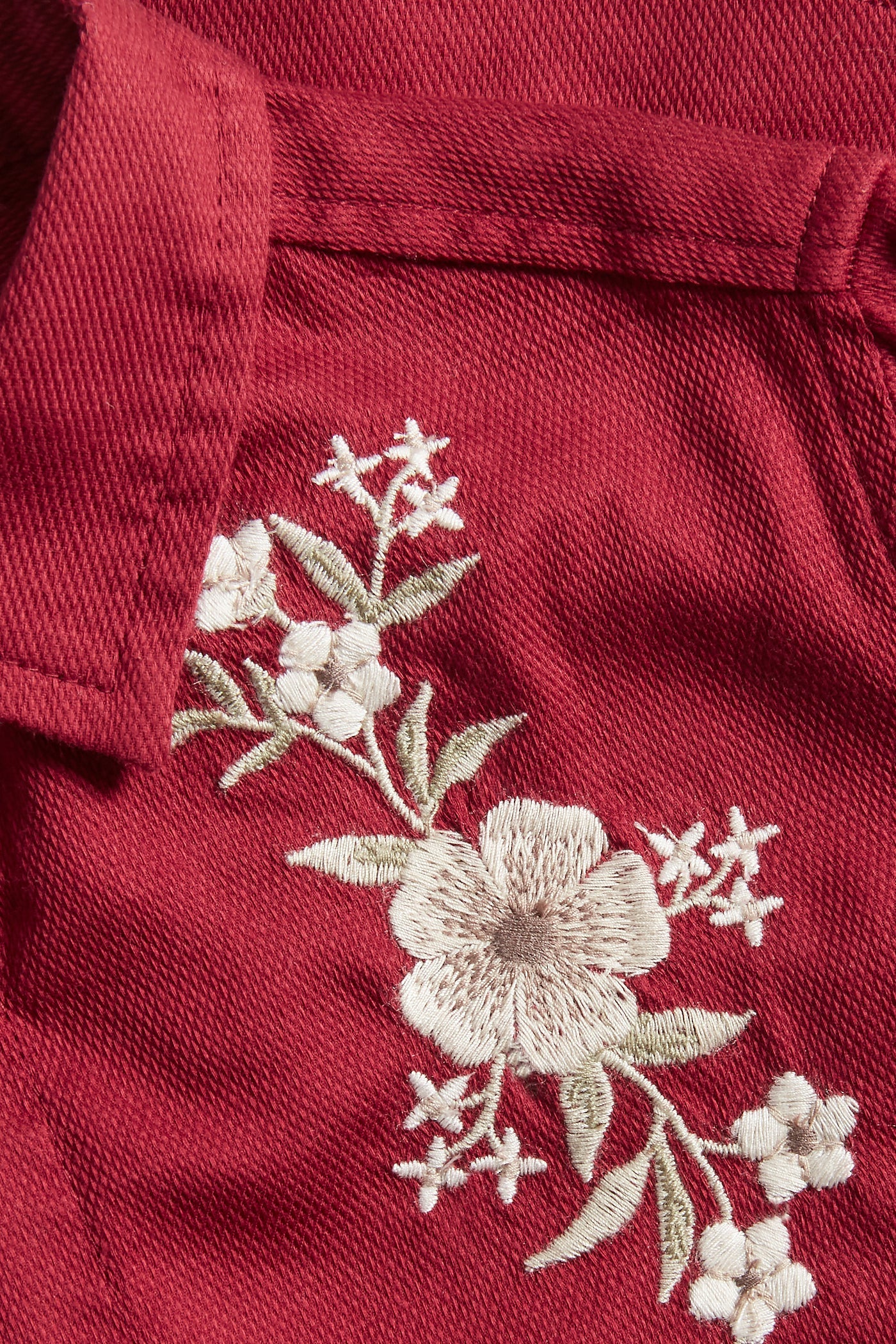 Baby red shirt with embroidery