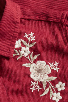Baby red shirt with embroidery