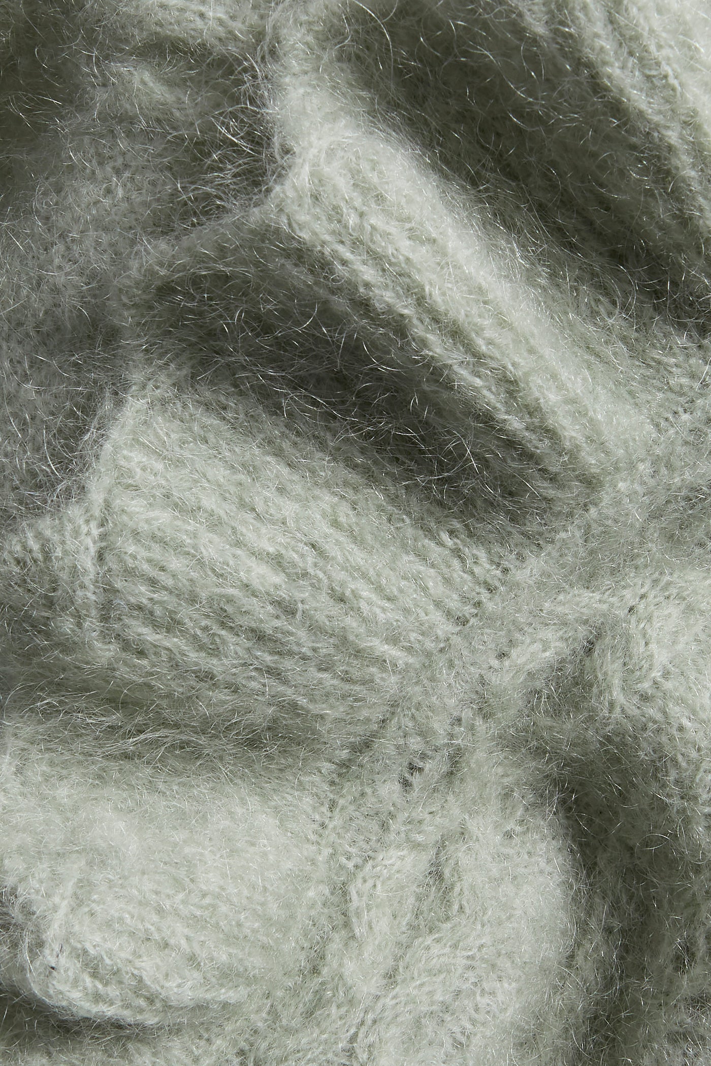 Women's green pattern knitted sweater