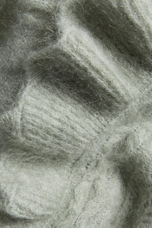 Women's green pattern knitted sweater