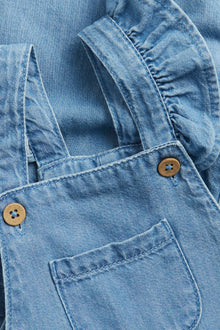 Baby blue denim dungarees
