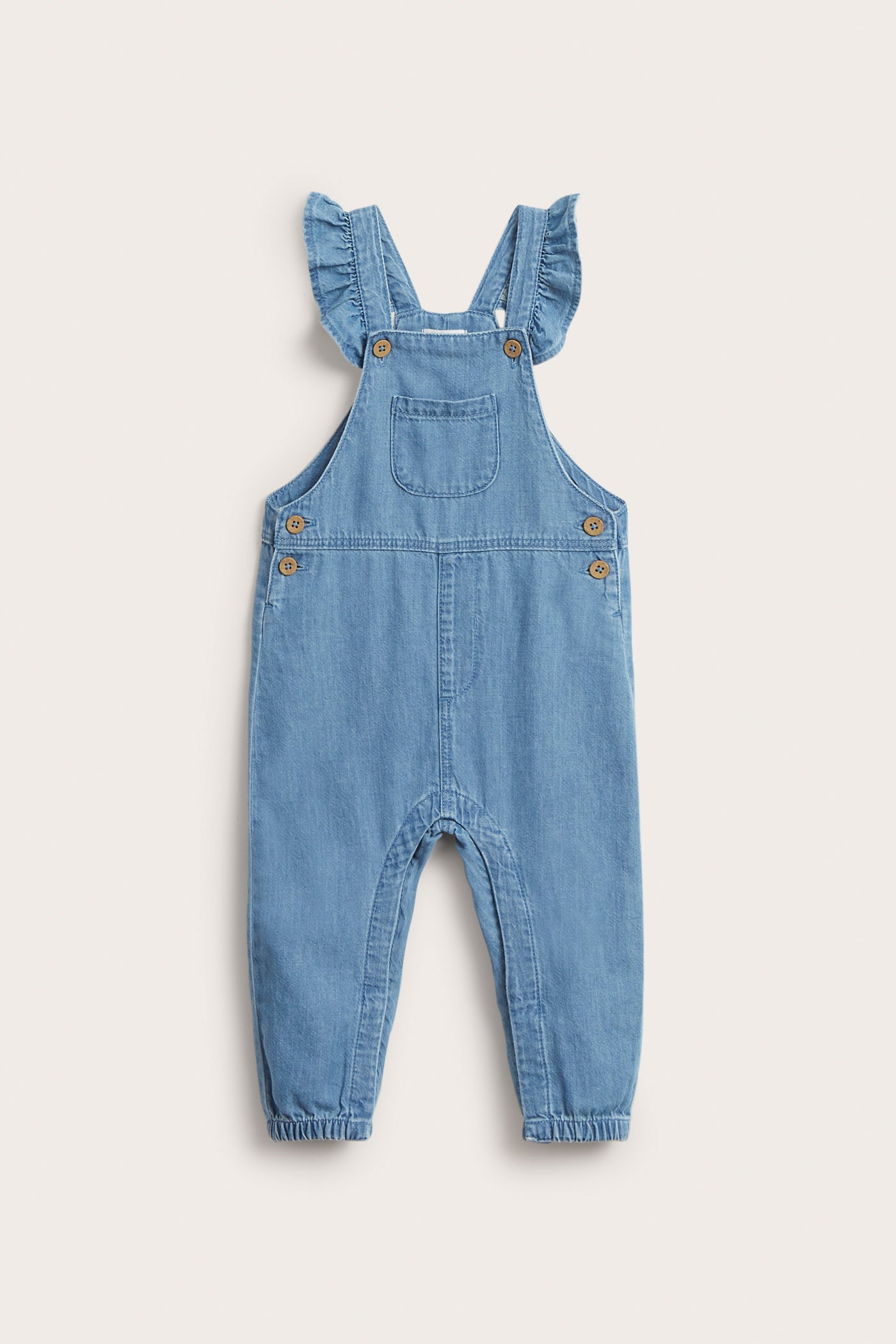 Baby blue denim dungarees