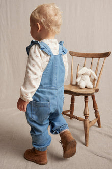 Baby blue denim dungarees