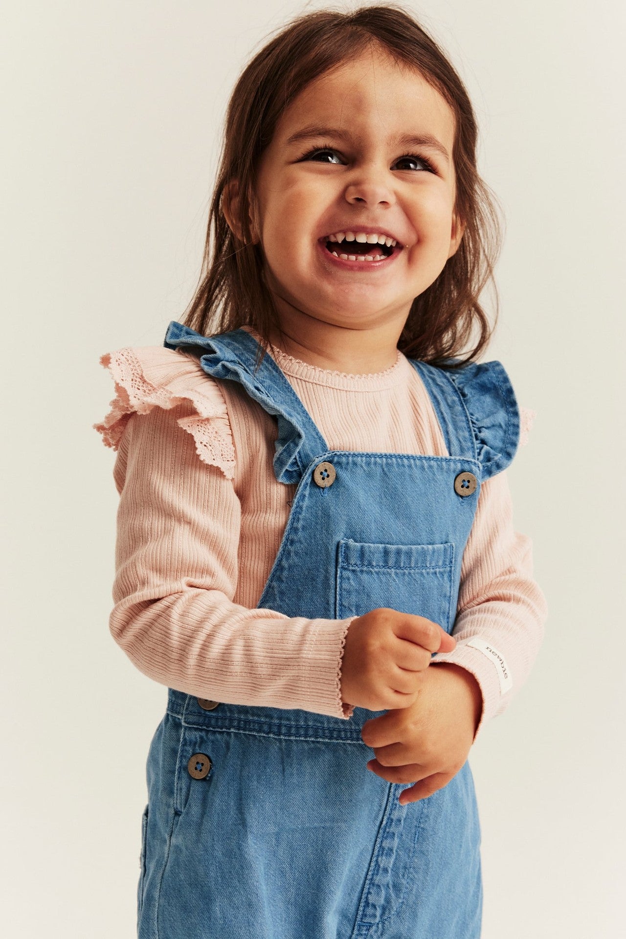 Baby blue denim dungarees