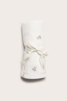 White teddy bear blanket