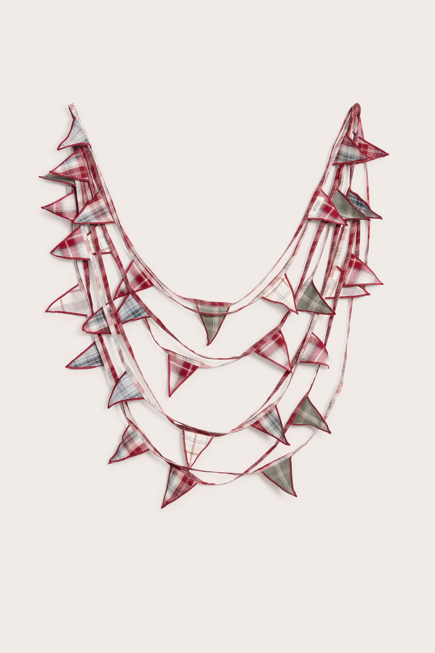 Red/grey checked flag garland