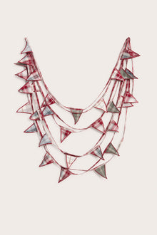 Red/grey checked flag garland
