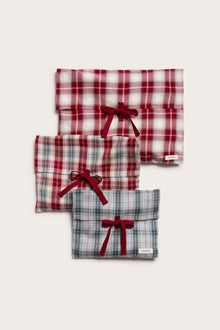 Christmas checked gift bags 3pk