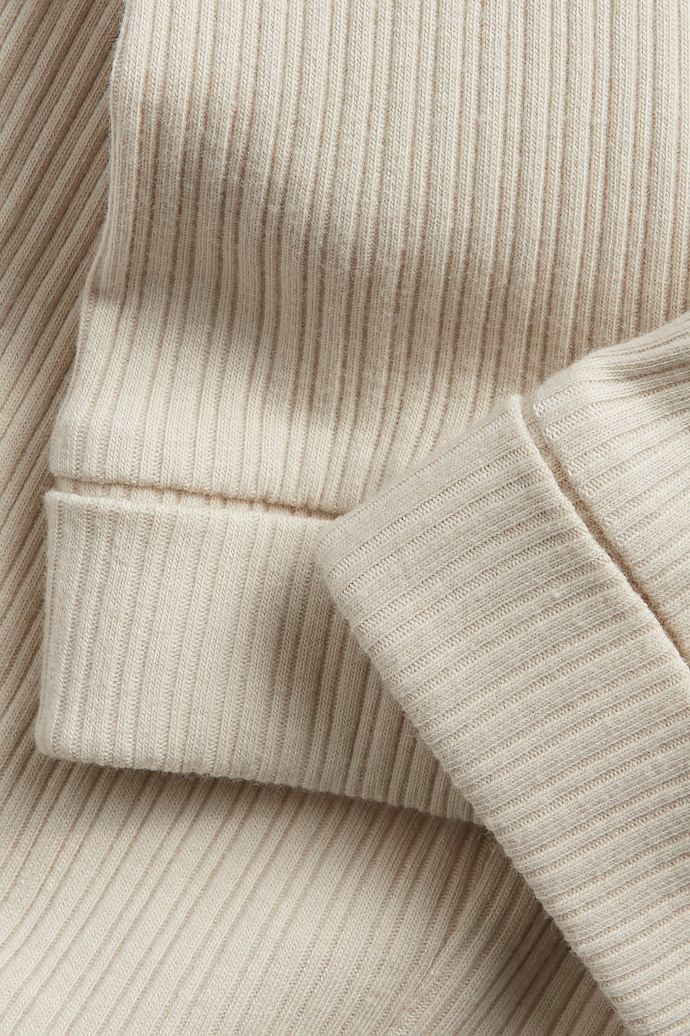 Baby beige ribbed leggings