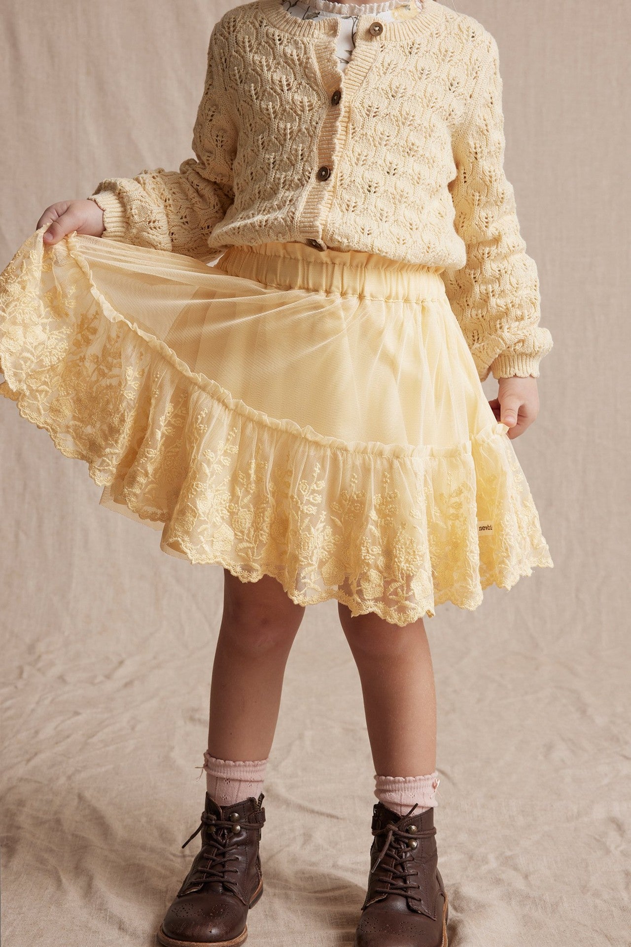 Baby & kids' yellow mesh skirt