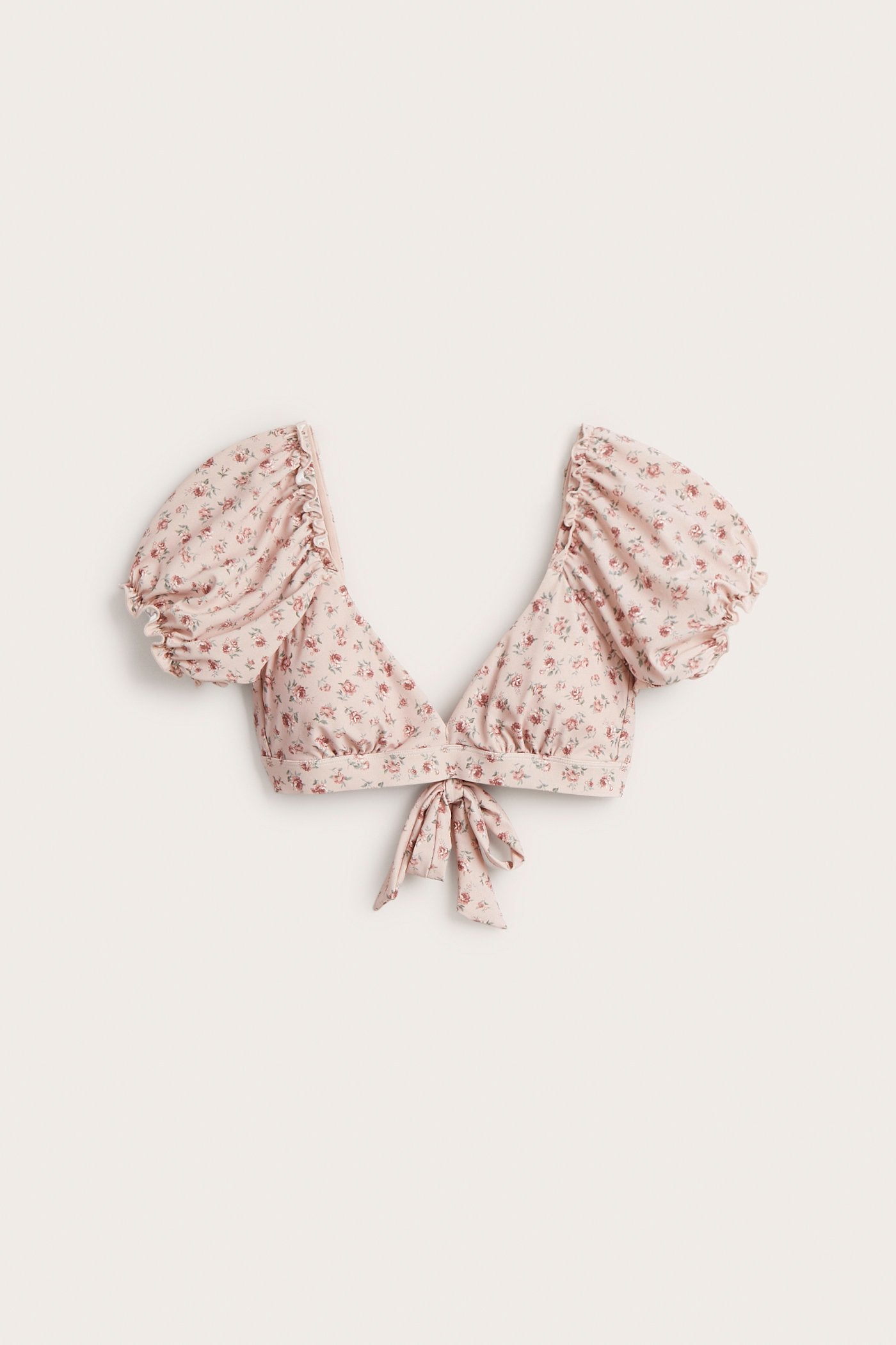 Women's pink floral bikini top