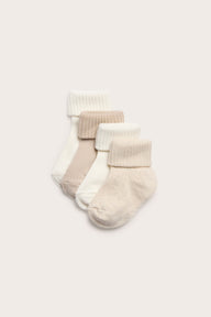Baby beige socks 4-pack