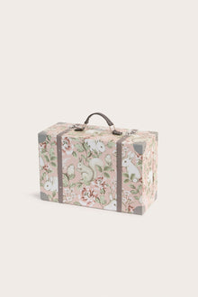 Pink floral patterned cardboard bag