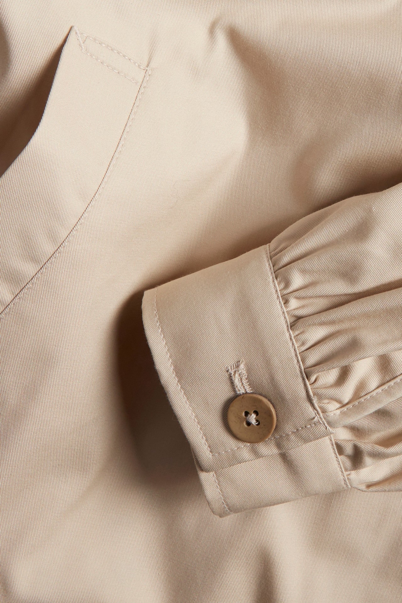 Women's beige short trench coat