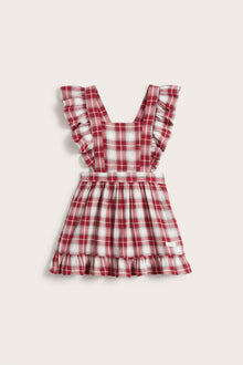 Kids' red checked apron