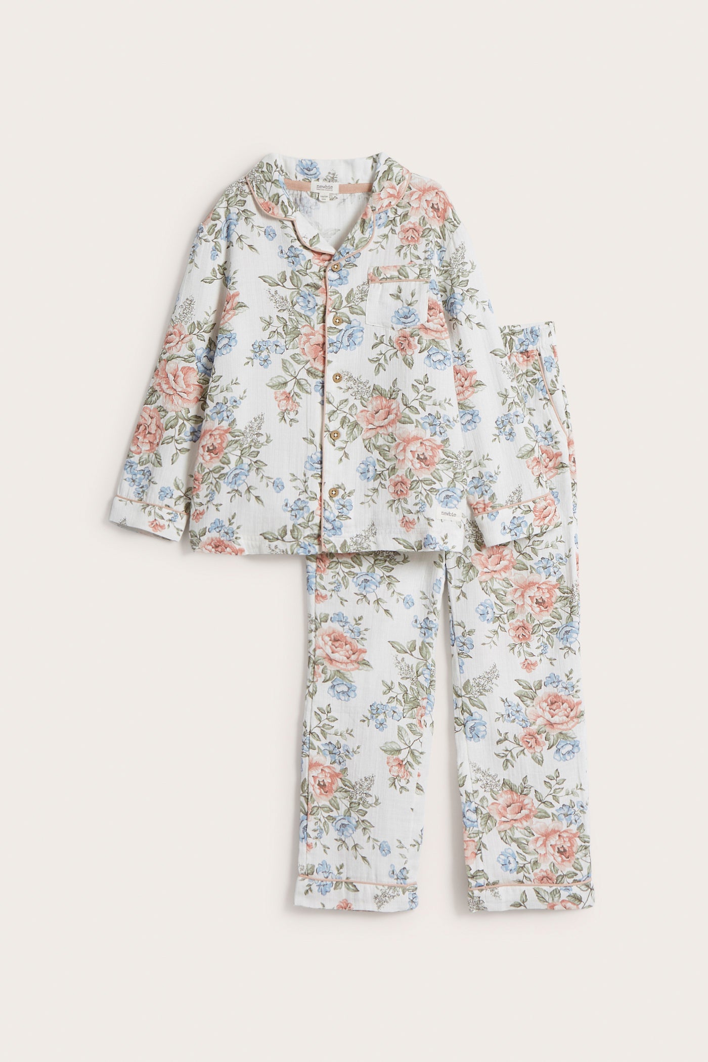 Baby & kids' white floral pajamas