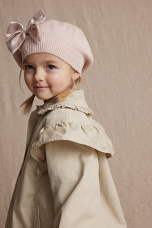 Kids' beige embroidered trench coat