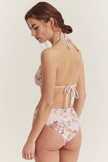 Women's pink floral bikini briefs