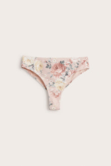 Women's pink floral bikini briefs