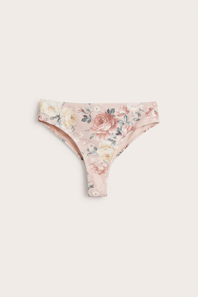 Women's pink floral bikini briefs
