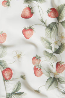 Women's white strawberry bikini briefs