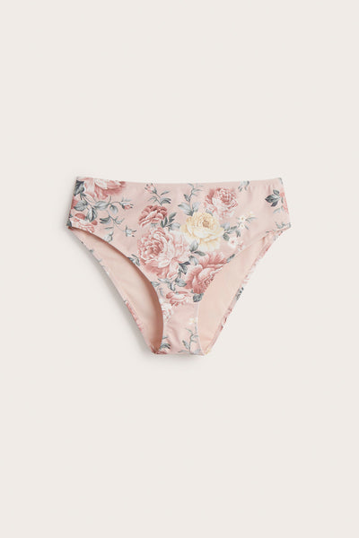 Women's pink floral bikini briefs