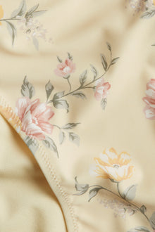 Women's yellow floral bikini briefs