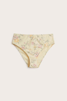 Women's yellow floral bikini briefs