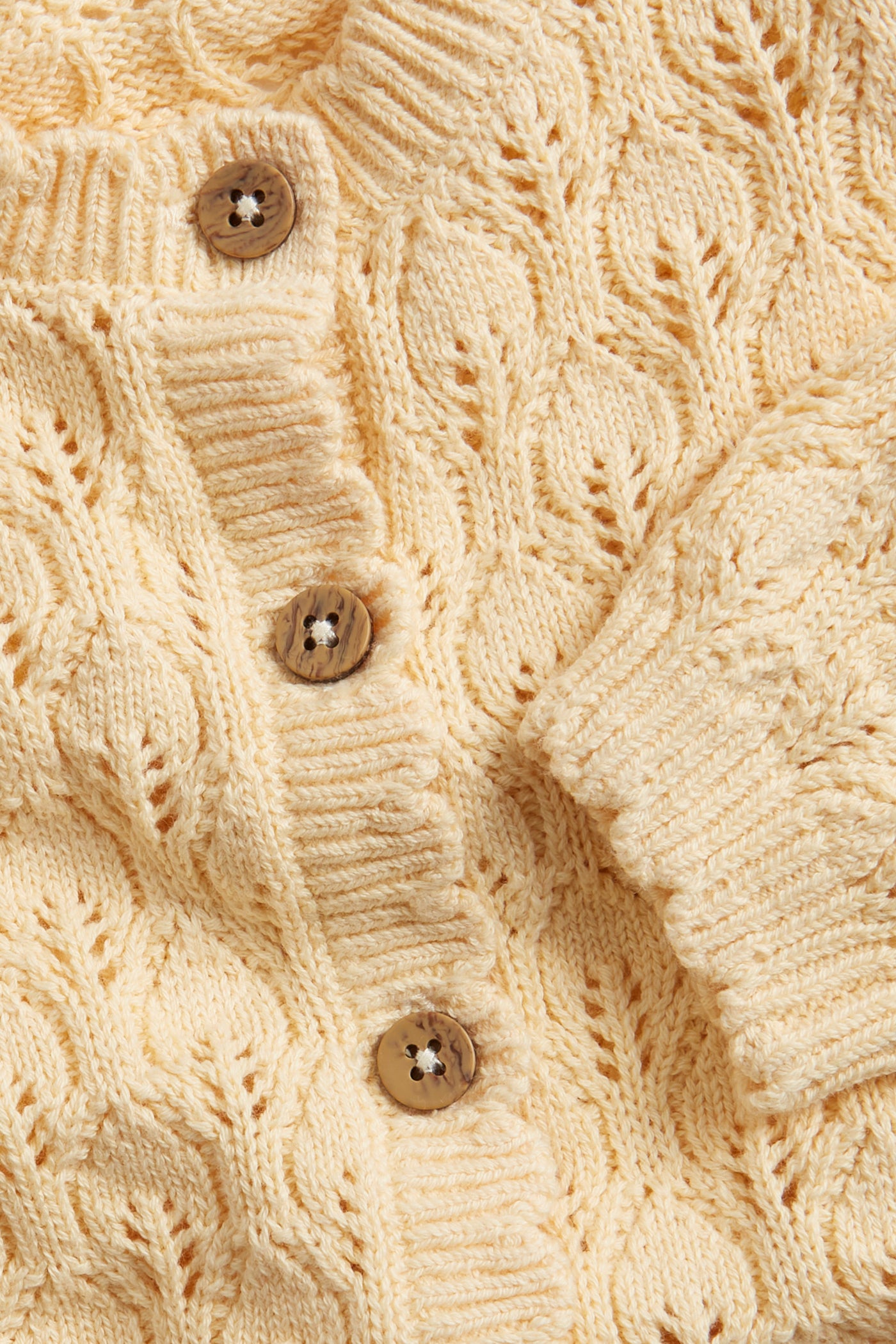 Baby yellow knitted cardigan