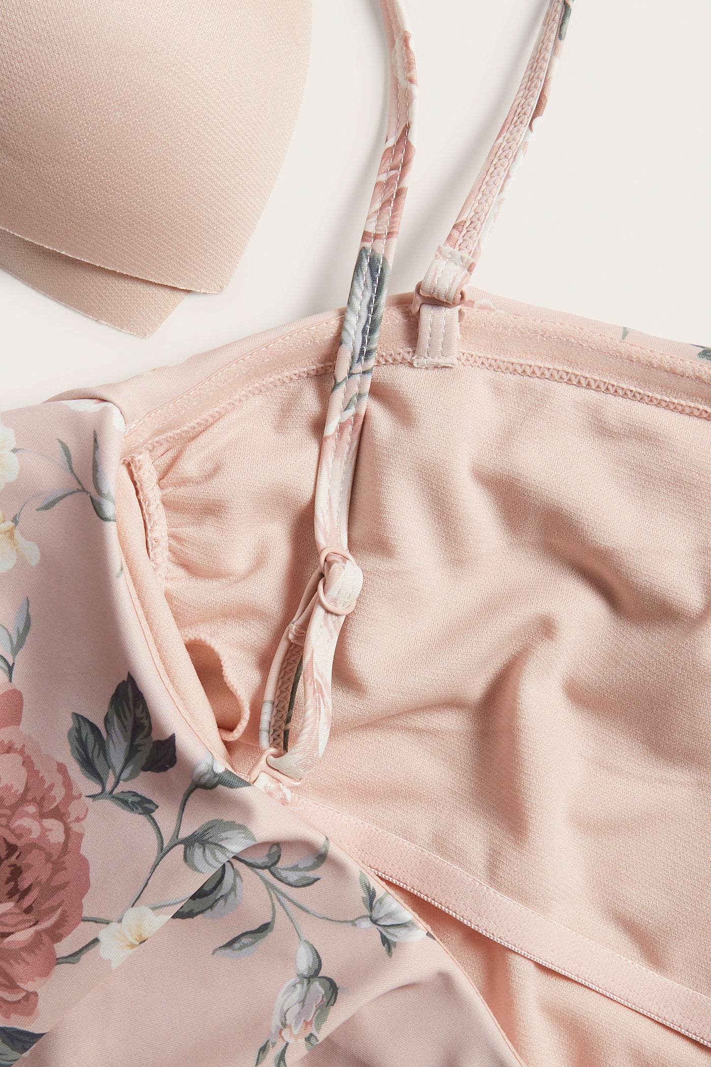 Women's pink floral swimsuit