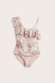 Women's pink floral swimsuit