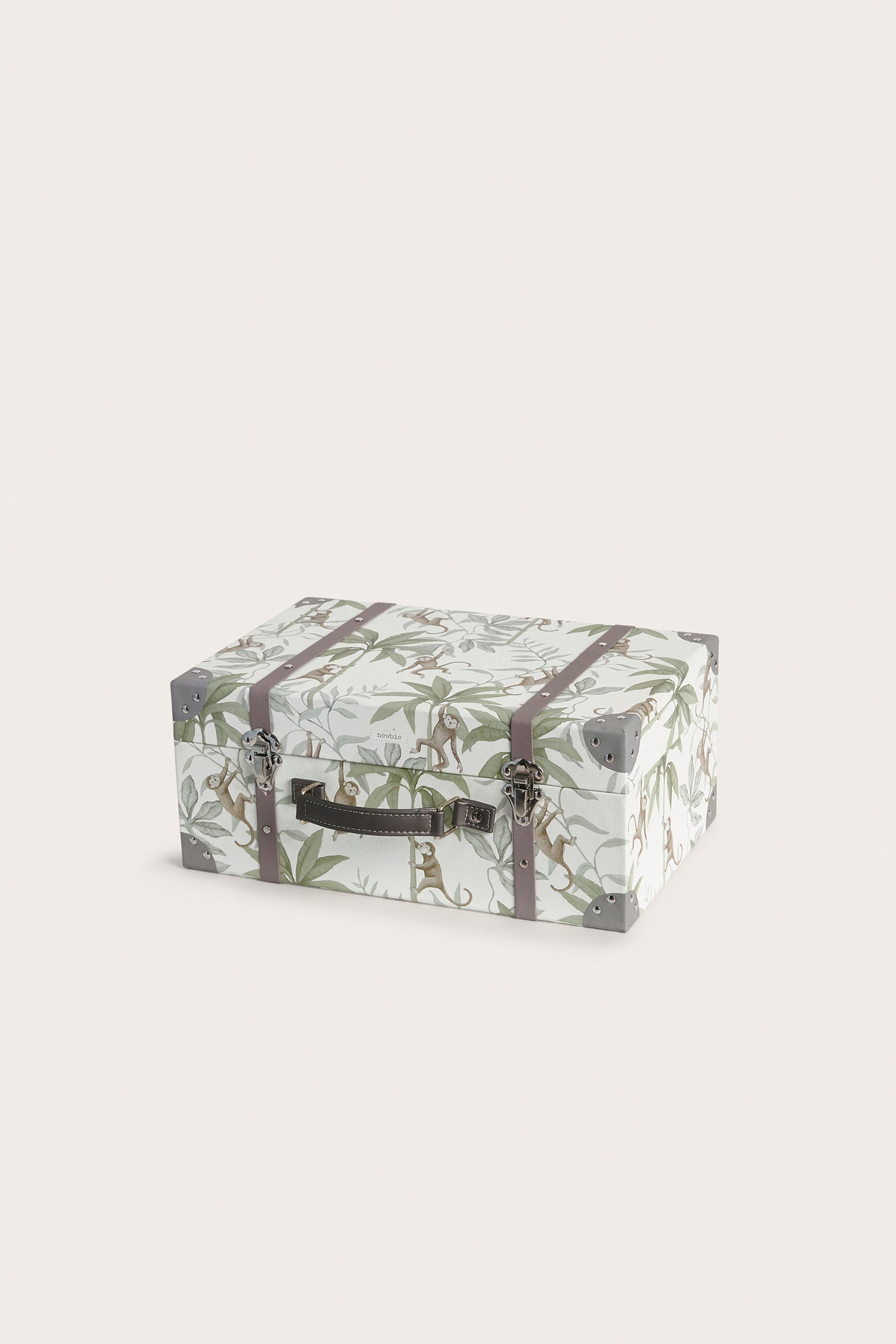 Green jungle patterned cardboard bag