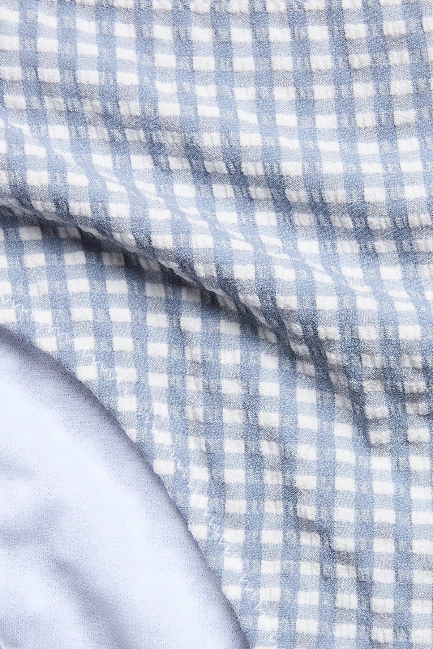 Women's blue checked bikini briefs