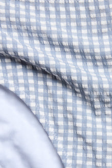 Women's blue checked bikini briefs