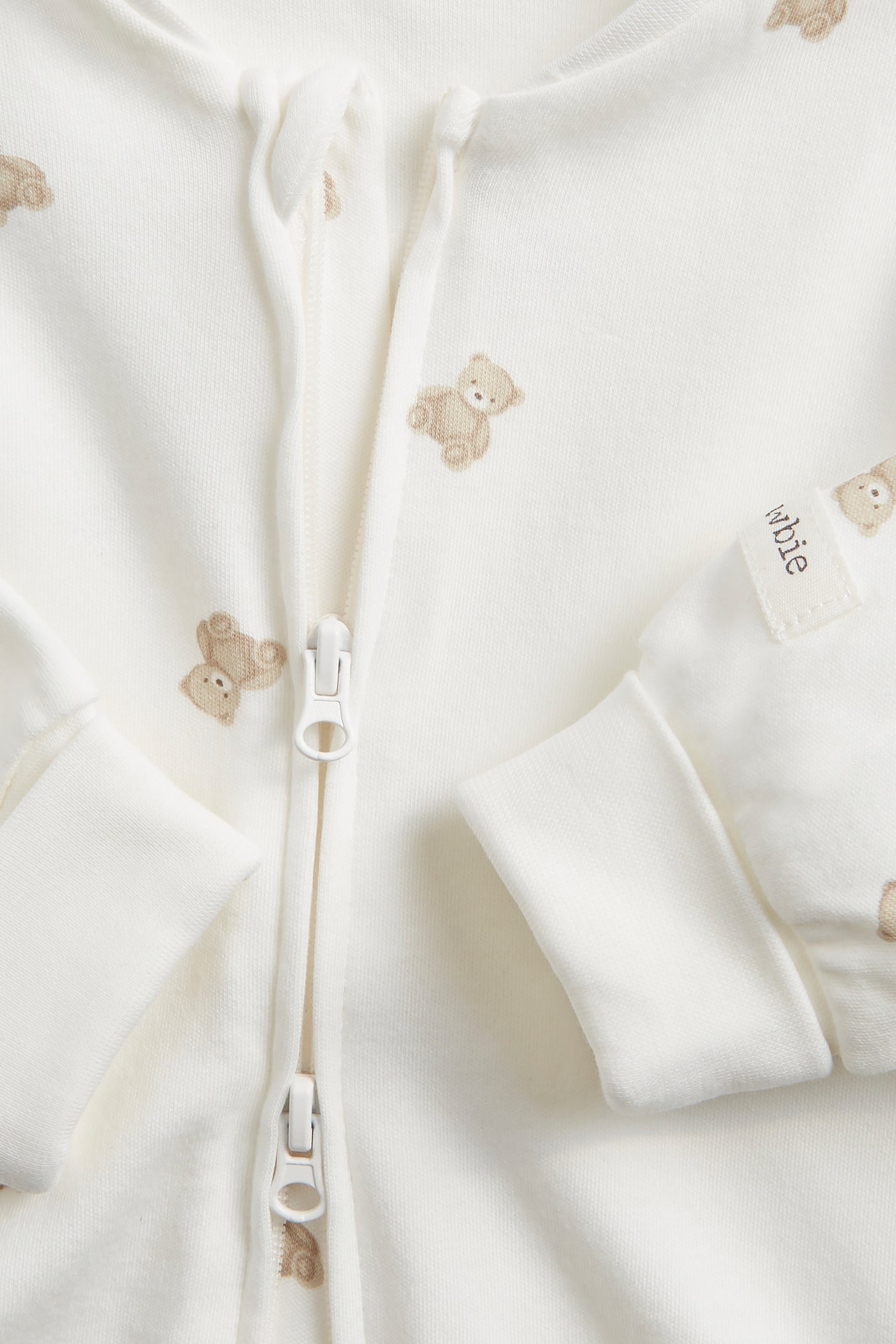 Baby white teddy bear sleepsuit