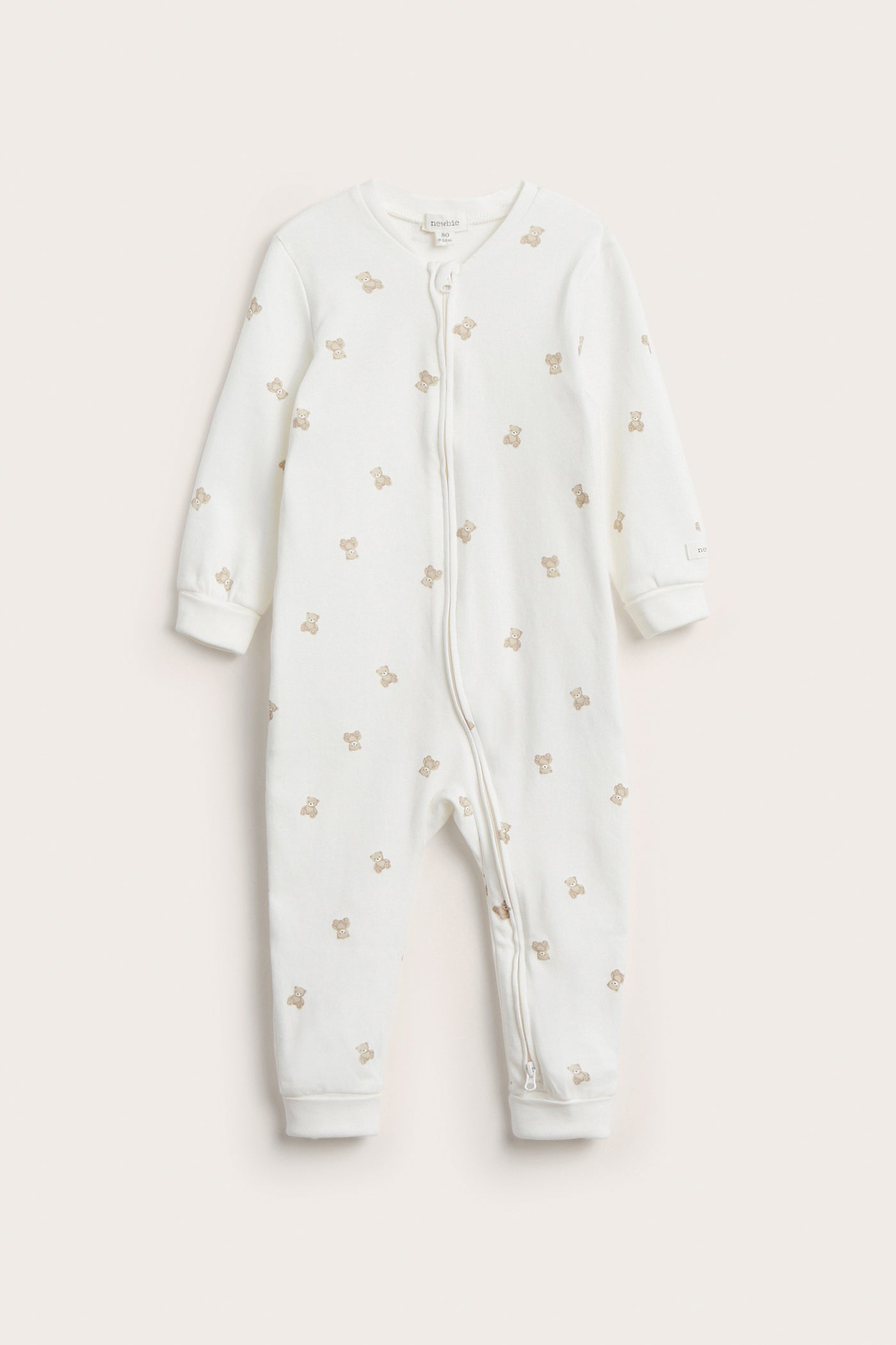 Baby white teddy bear sleepsuit