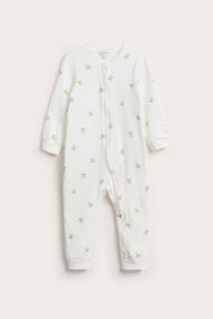 Baby white teddy bear sleepsuit