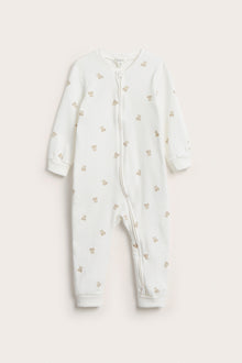 Baby white teddy bear sleepsuit